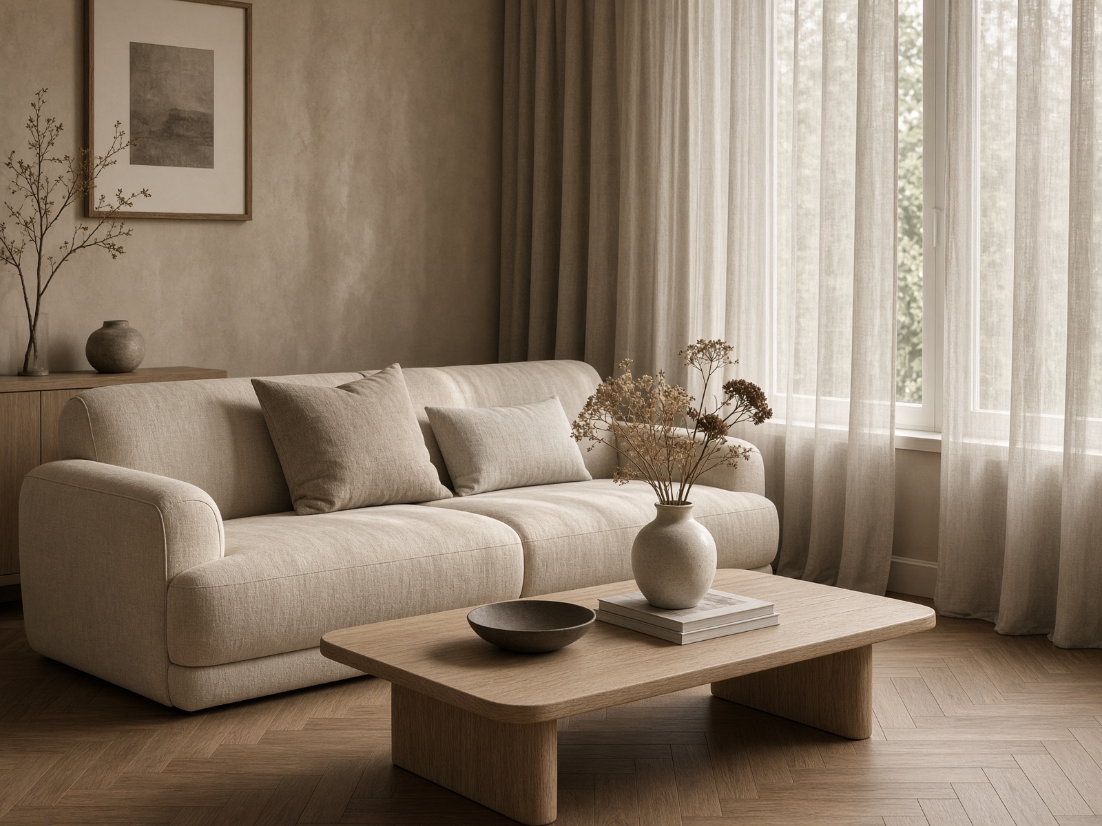 Waiting room with linen